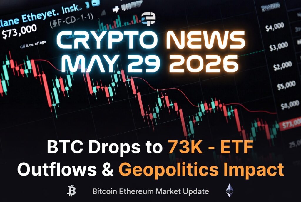 2026年5月29日 仮想通貨ニュースまとめ｜ビットコイン73,000ドル割れ・ETF大流出の衝撃