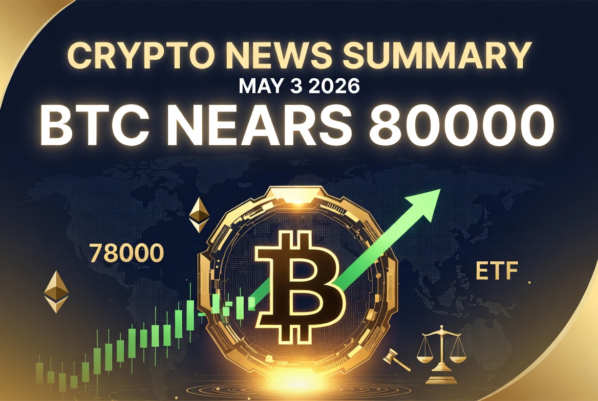 2026年5月3日 仮想通貨ニュースまとめ｜BTC78,000ドル台回復・80,000ドル目前、CLARITY Act規制前進