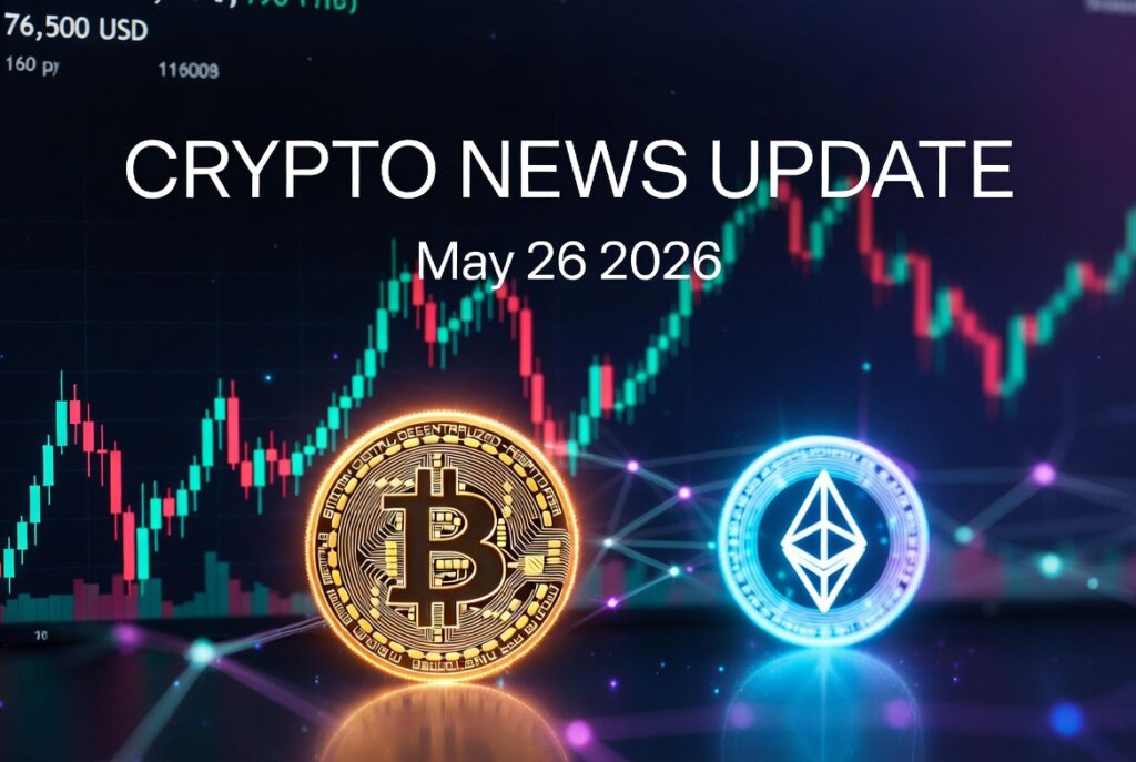 2026年5月26日 仮想通貨ニュースまとめ｜ビットコイン76,500ドル台反発、CLARITY Act大幅進展