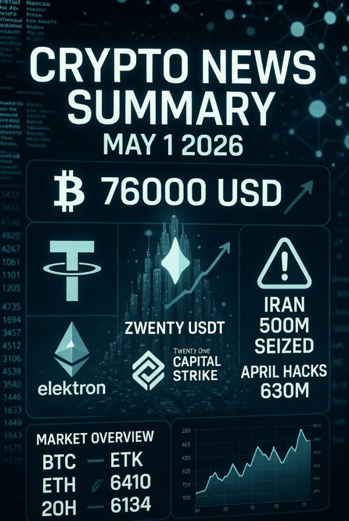 2026年5月1日 暗号資産ニュースまとめ：Tetherの大合併提案とイラン5億ドル押収で市場はどう動く