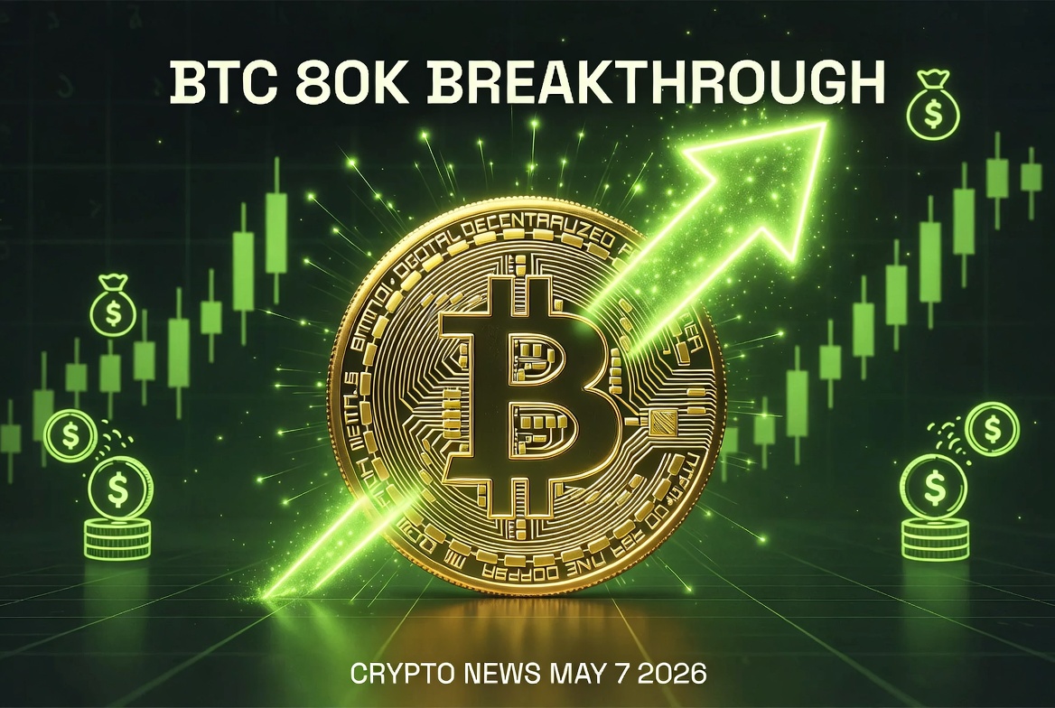 ビットコイン8万ドル突破＆ETF10億ドル流入！2026年5月7日 仮想通貨ニュースまとめ