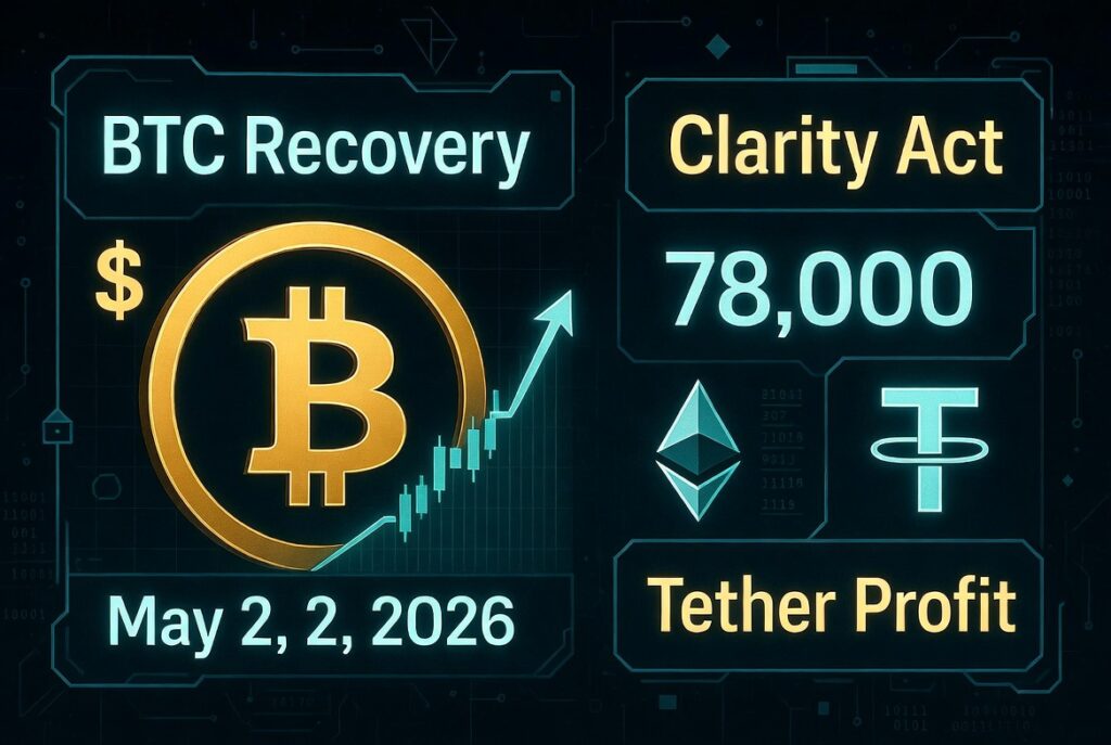 【2026年5月2日】ビットコイン78,000ドル回復！ 今日の仮想通貨ニュースまとめ