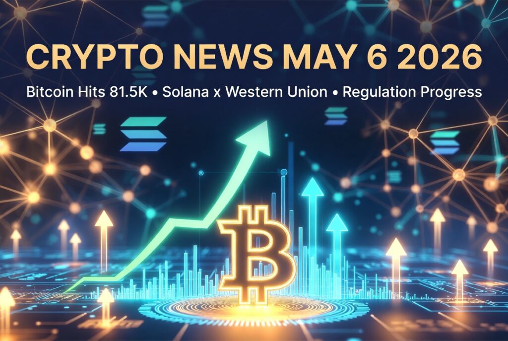 2026年5月6日 仮想通貨ニュースまとめ｜ビットコイン81,500ドル突破・Solana×Western Union・規制法案大進展