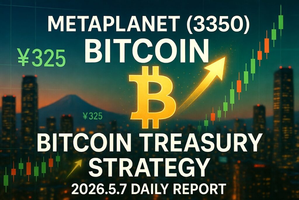 【2026年5月7日】メタプラネット（3350）株価予測｜ビットコイン40,177BTC保有の最新分析と今日の展望