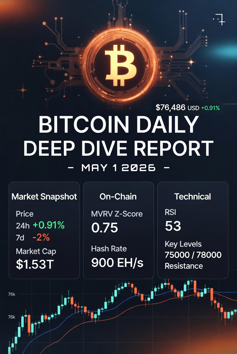 2026年5月1日 ビットコイン深掘りレポート ～76,000ドル蓄積フェーズと底堅い構造～