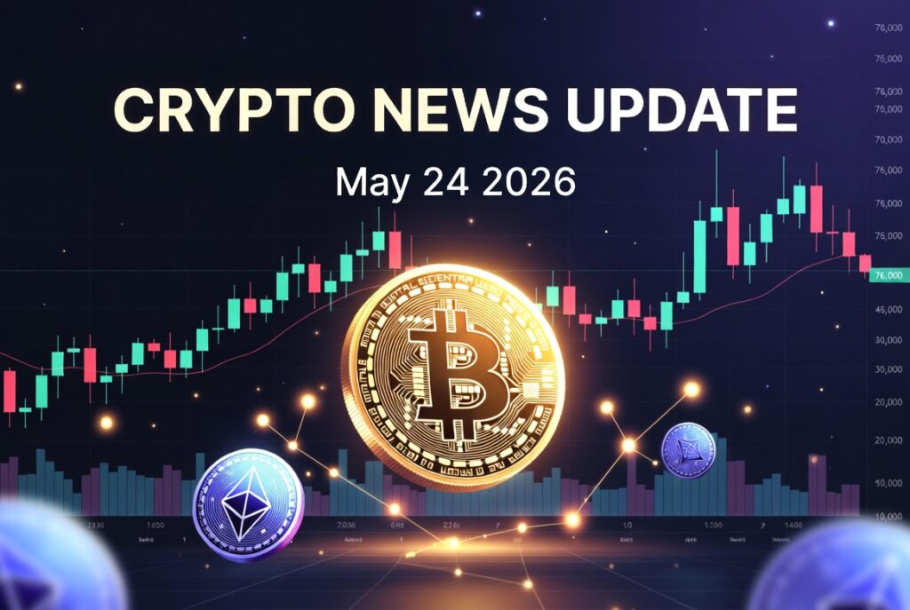 2026年5月24日 仮想通貨ニュースまとめ｜ビットコイン76,000ドル台横ばい、SpaceX大量保有に注目