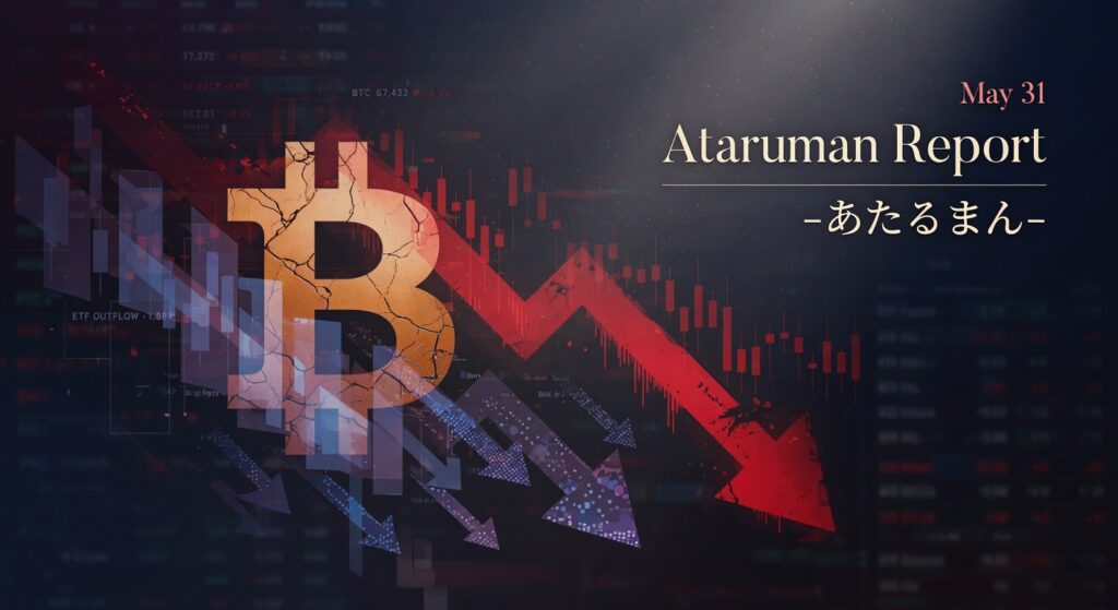 【5月31日】ビットコインはまだ下がるかな？｜連日のETF流出の中で今後の見通し