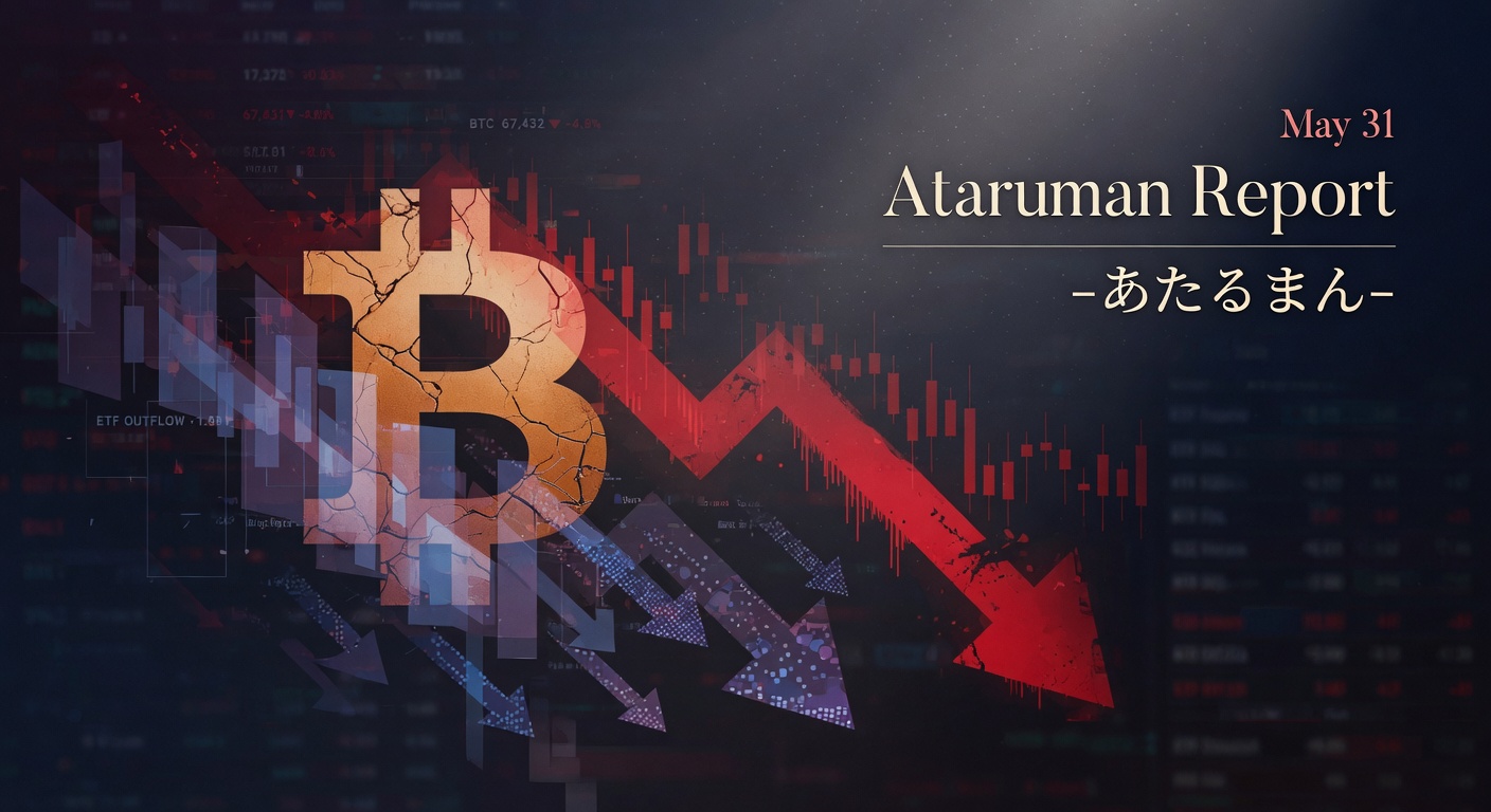 【5月31日】ビットコインはまだ下がるかな？｜連日のETF流出の中で今後の見通し