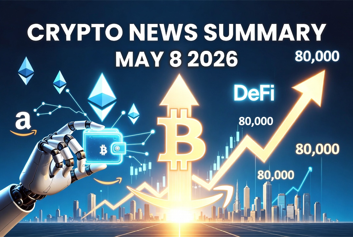 2026年5月8日 仮想通貨ニュースまとめ｜BTC80,000ドル台・Amazon AI決済・DeFi復活の動き