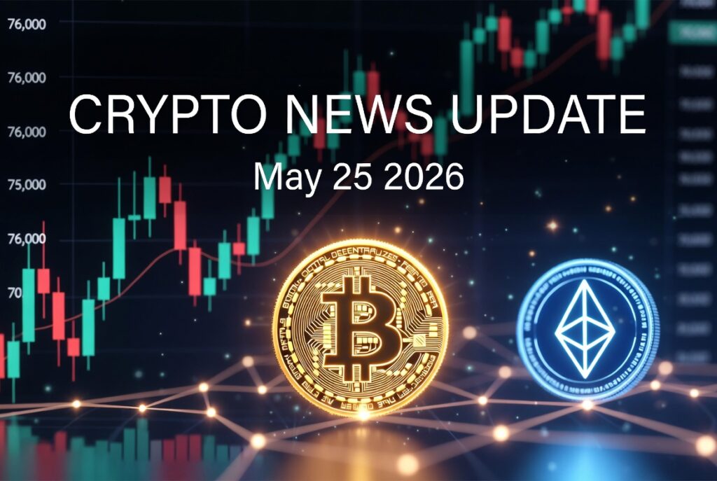 2026年5月25日 仮想通貨ニュースまとめ｜ビットコイン76,000ドル台横ばい、SpaceX大量保有に注目