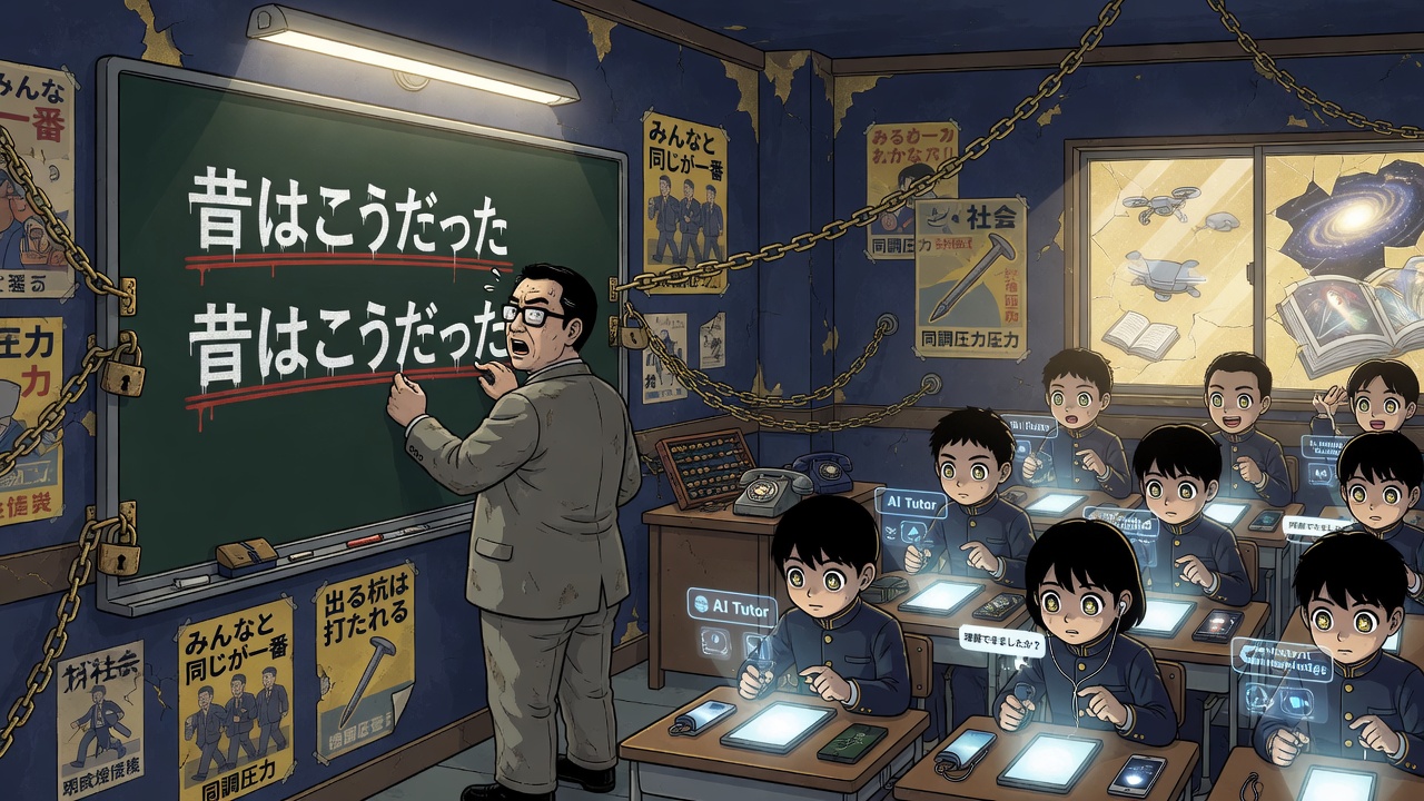 学校教育の硬直性イメージ
