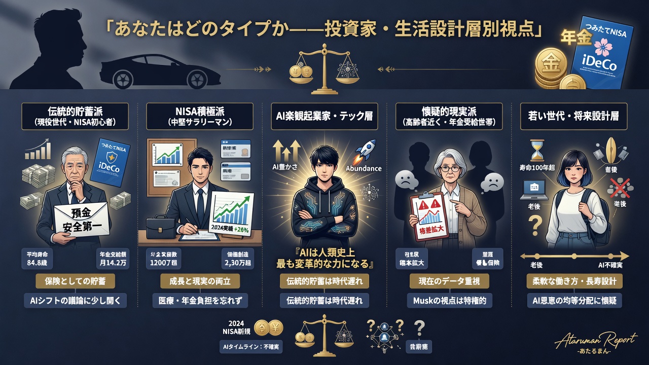 投資家・生活設計層別視点のイメージ