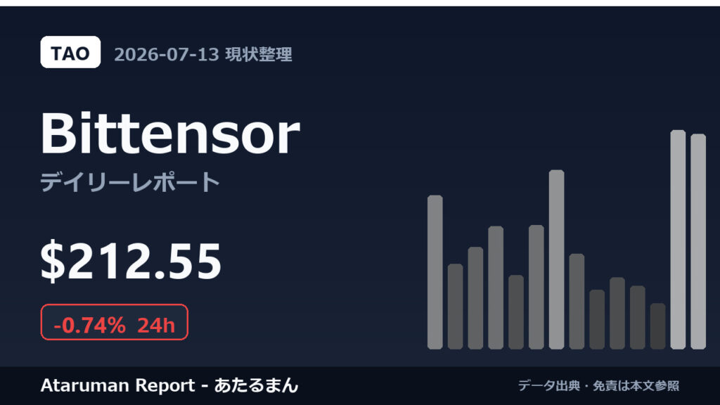 Bittensor 7/13 現状整理