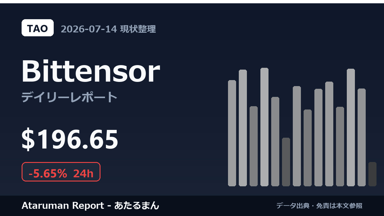 Bittensor 7/14 現状整理