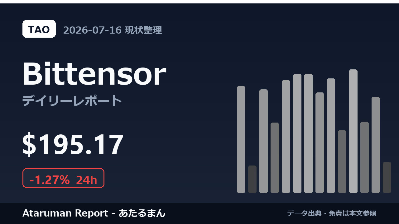Bittensor 7/16 現状整理