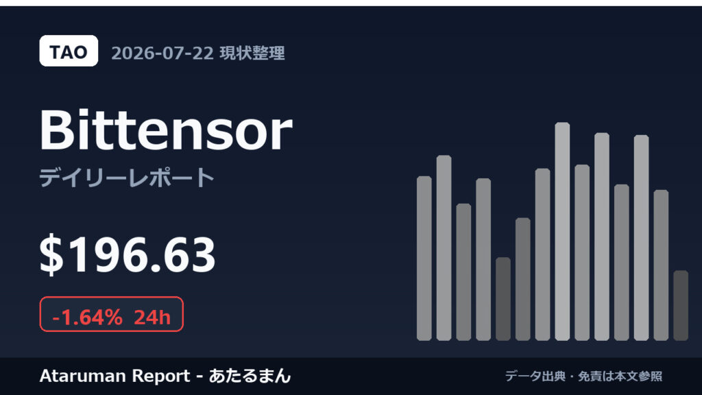Bittensor 7/22 現状整理
