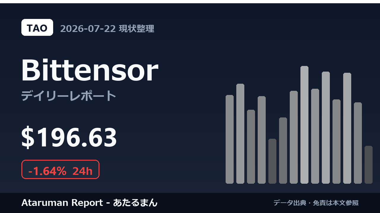 Bittensor 7/22 現状整理