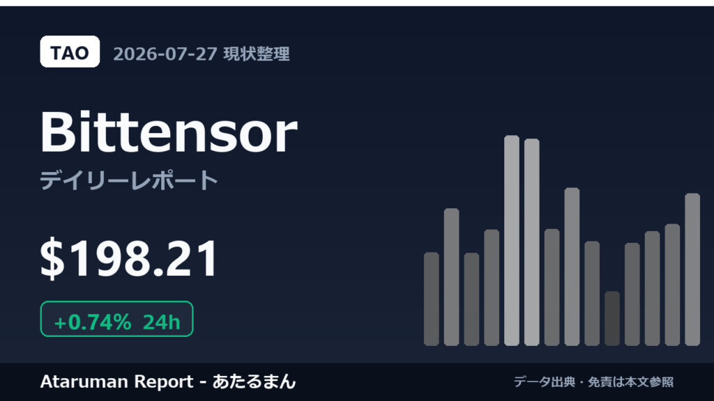 Bittensor 7/27 現状整理