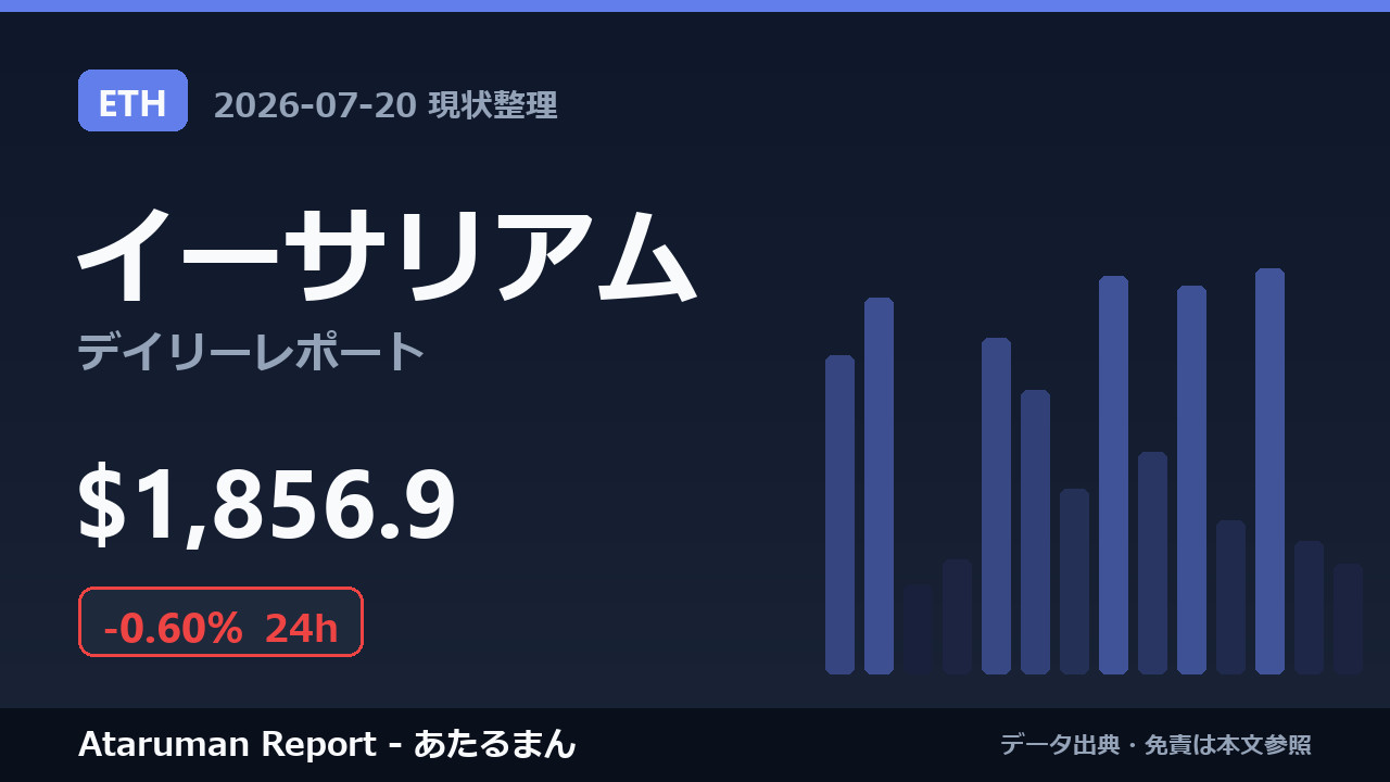 イーサリアム 7/20 現状整理