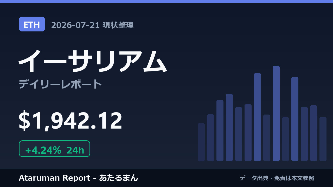 イーサリアム 7/21 現状整理