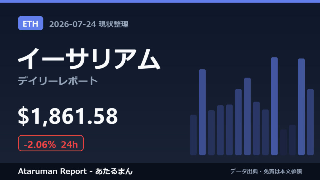 イーサリアム 7/24 現状整理