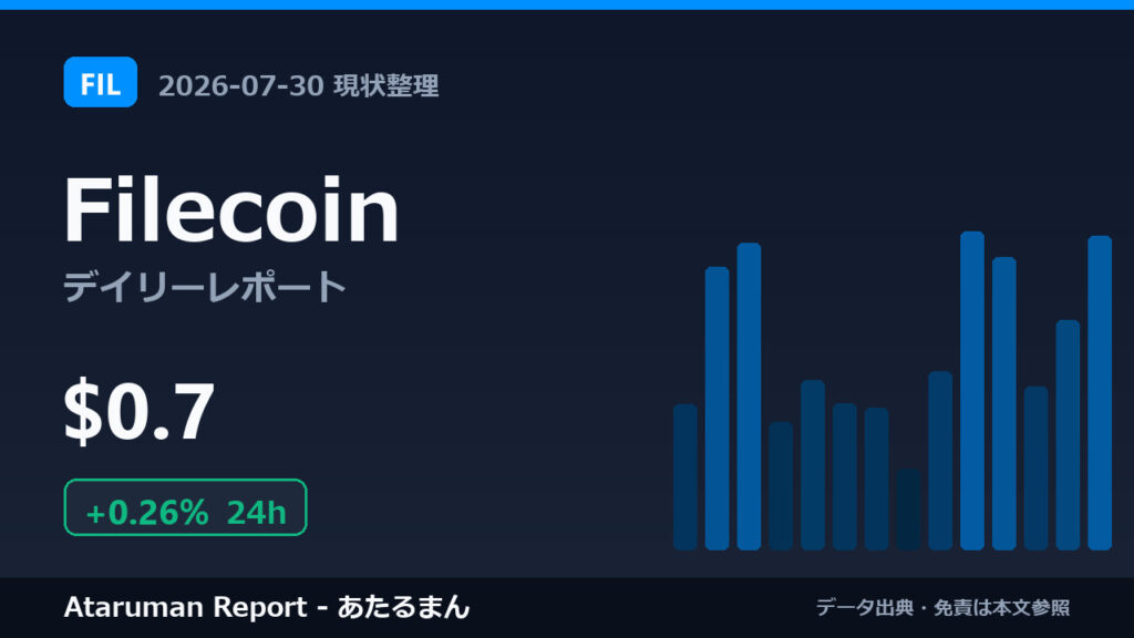 Filecoin 7/30 現状整理