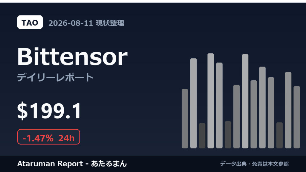 Bittensor 8/11 現状整理