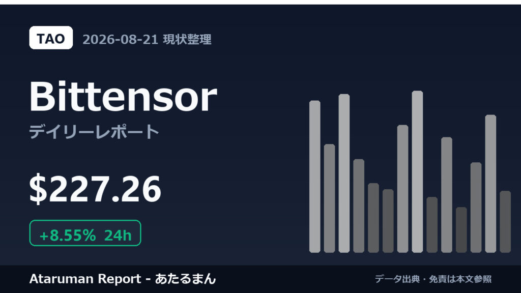 Bittensor 8/21 現状整理