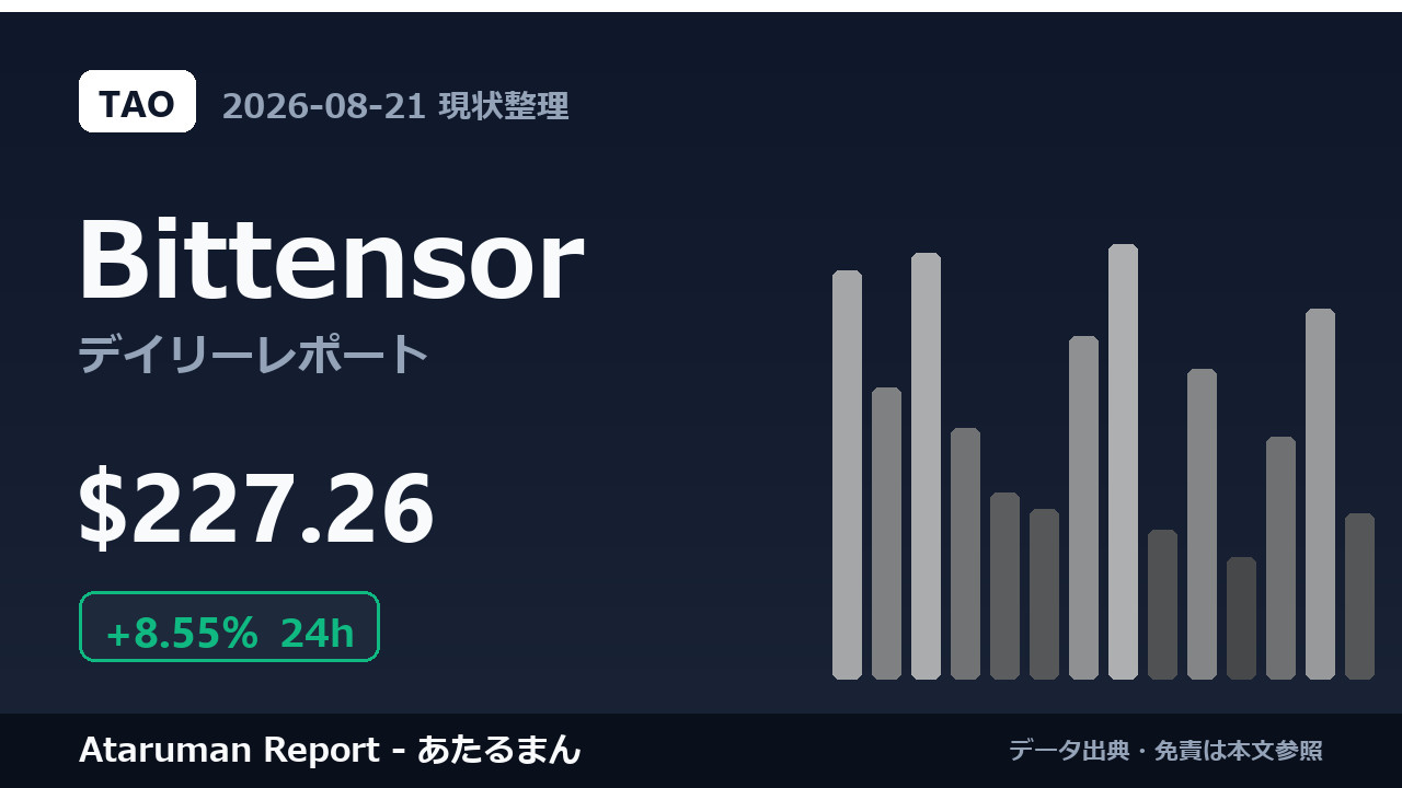 Bittensor 8/21 現状整理