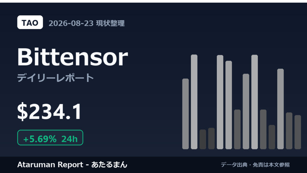 Bittensor 8/23 現状整理