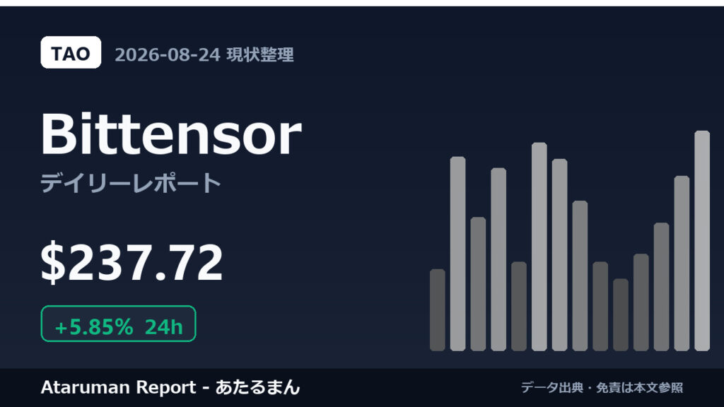 Bittensor 8/24 現状整理