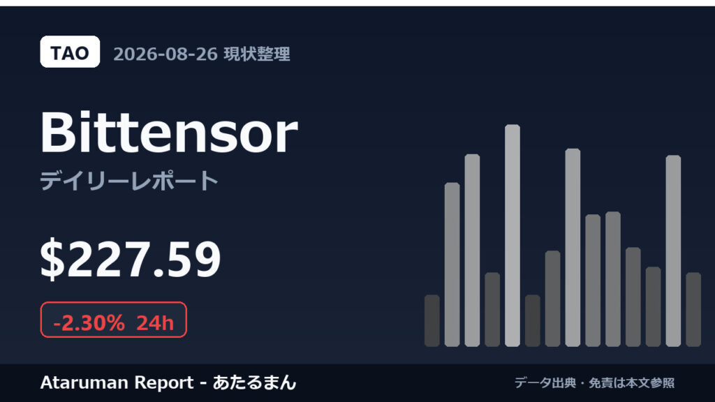 Bittensor 8/26 現状整理