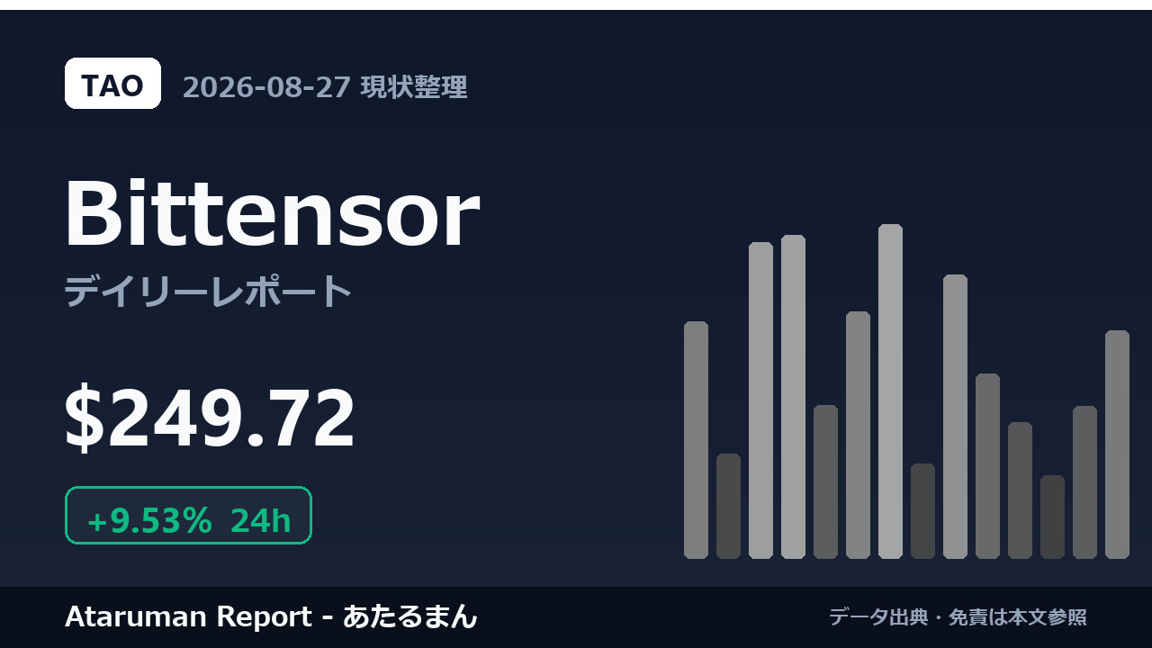 Bittensor 8/27 現状整理