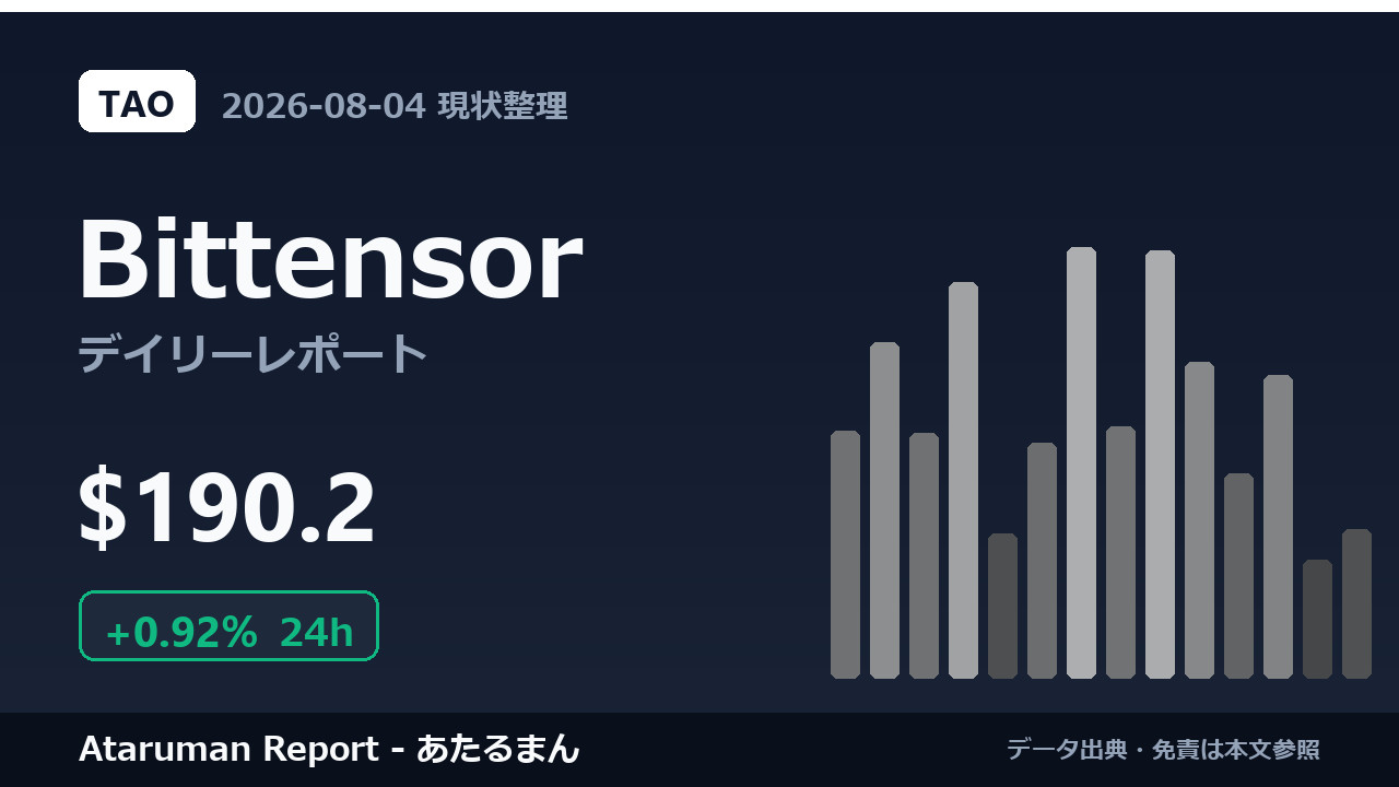 Bittensor 8/4 現状整理