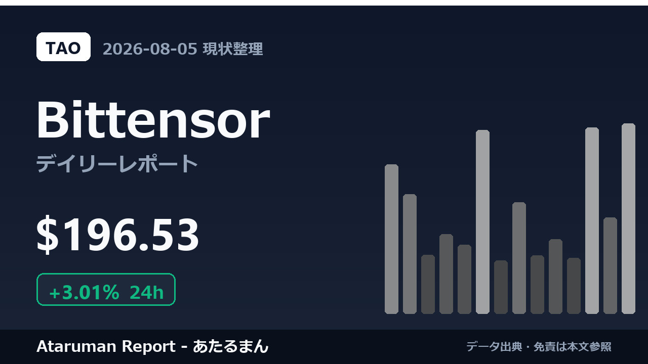 Bittensor 8/5 現状整理