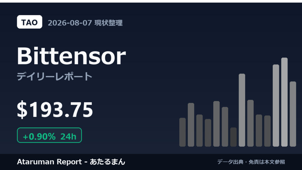 Bittensor 8/7 現状整理