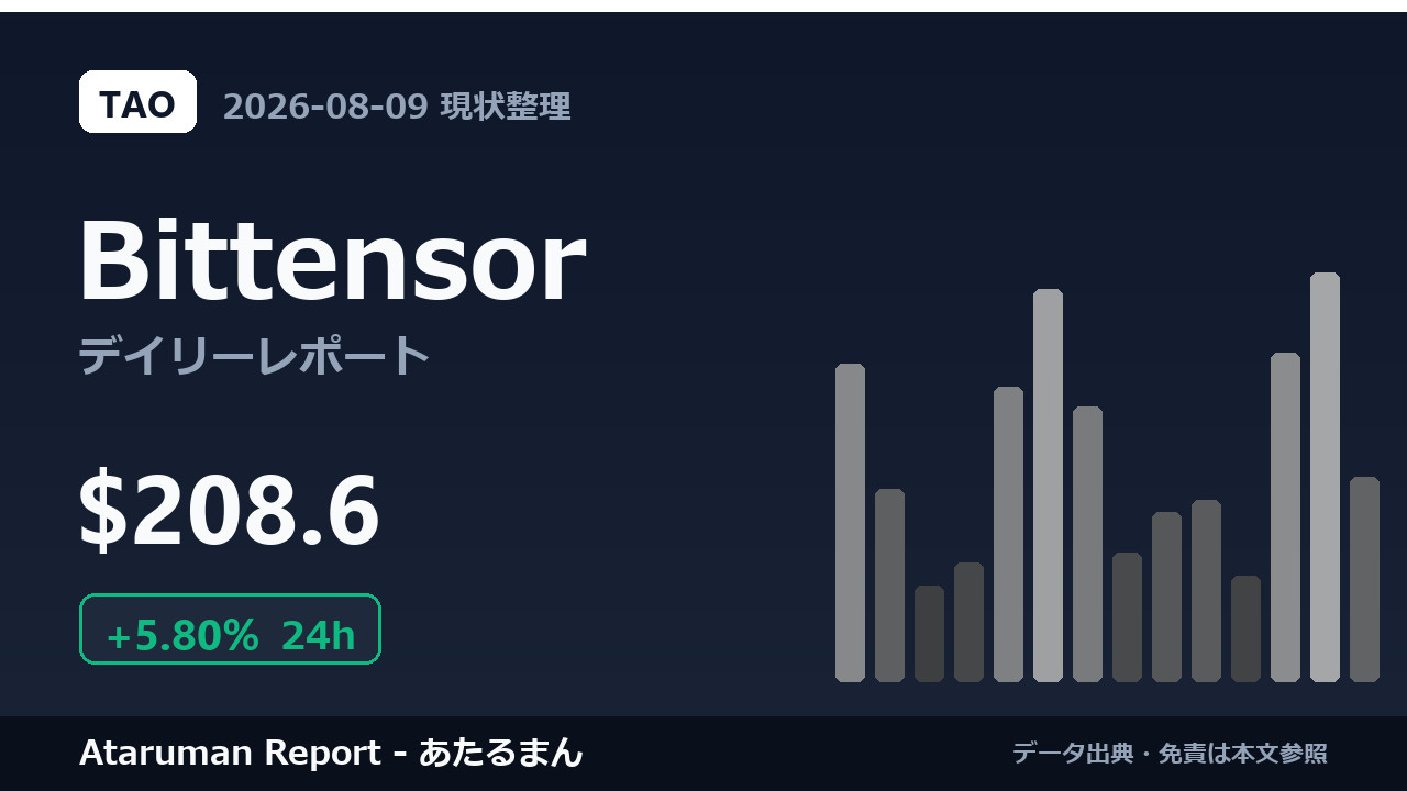 Bittensor 8/9 現状整理