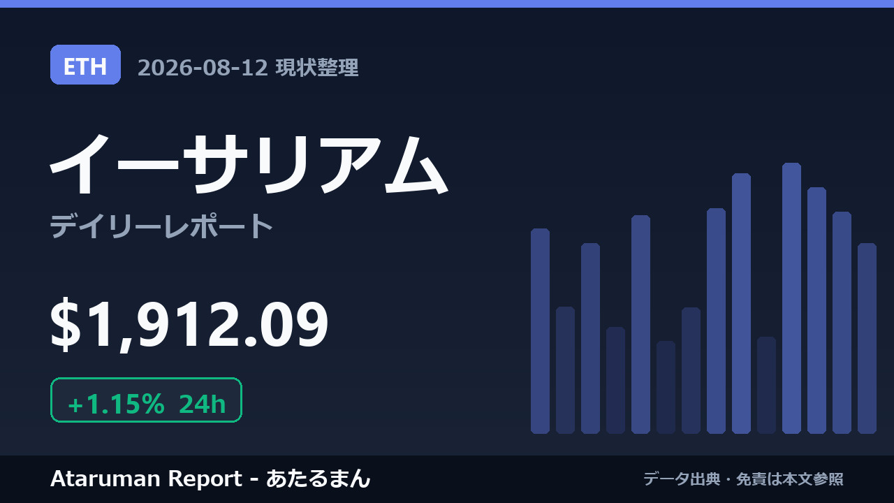 イーサリアム 8/12 現状整理