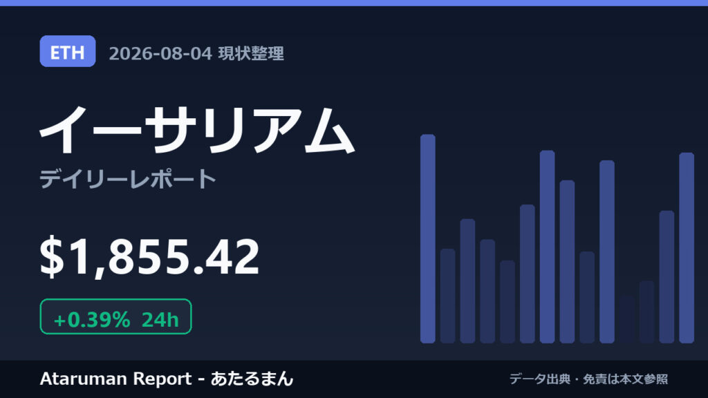 イーサリアム 8/4 現状整理