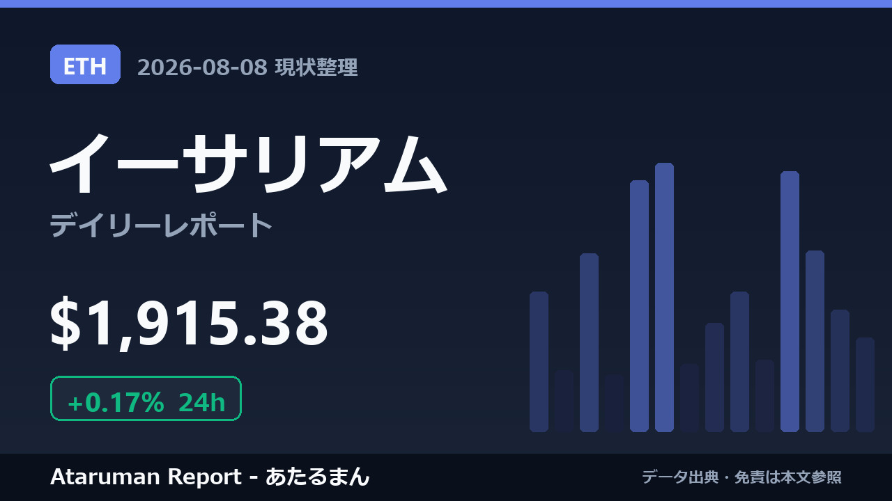 イーサリアム 8/8 現状整理