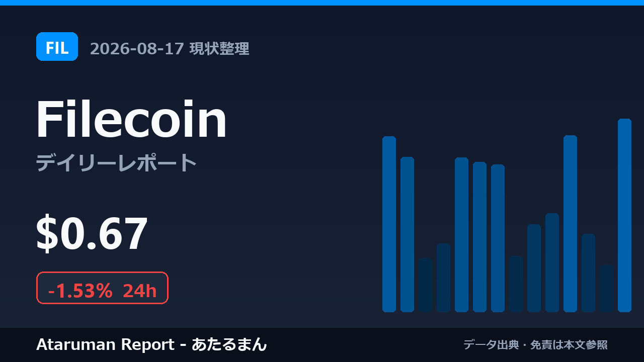Filecoin 8/17 現状整理