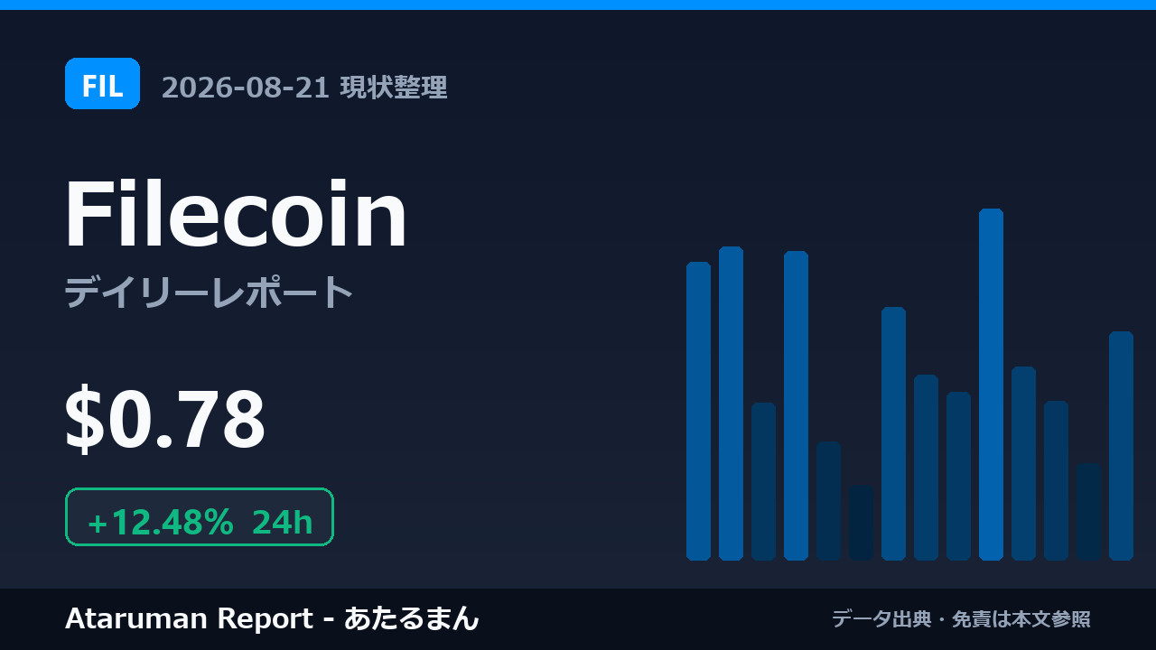 Filecoin 8/21 現状整理