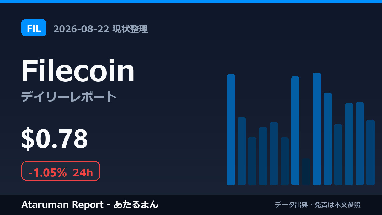 Filecoin 8/22 現状整理