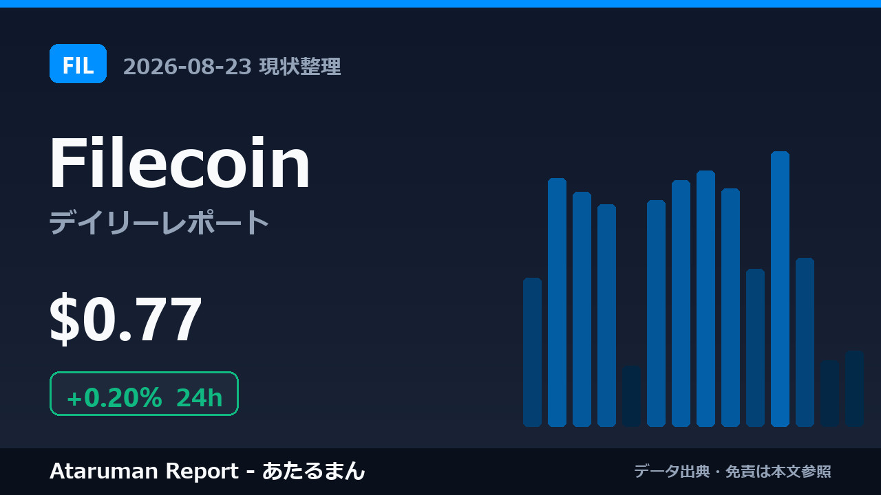 Filecoin 8/23 現状整理