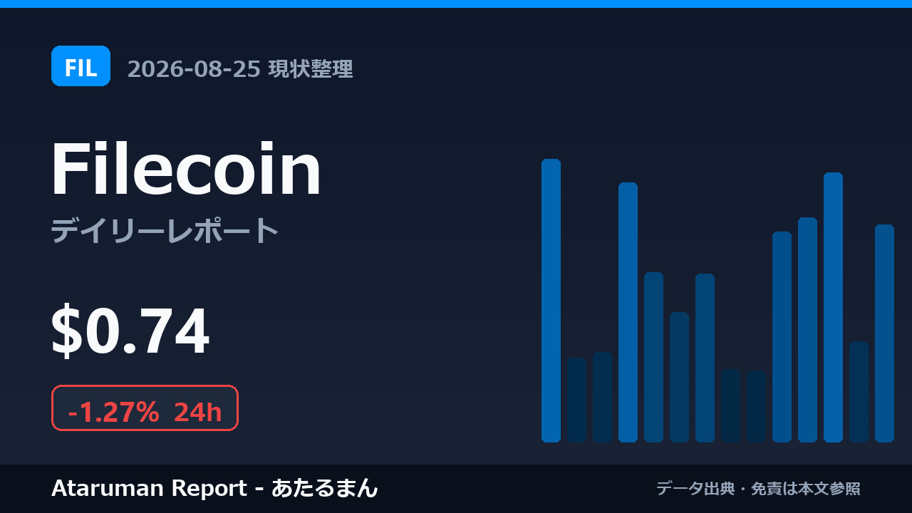 Filecoin 8/25 現状整理