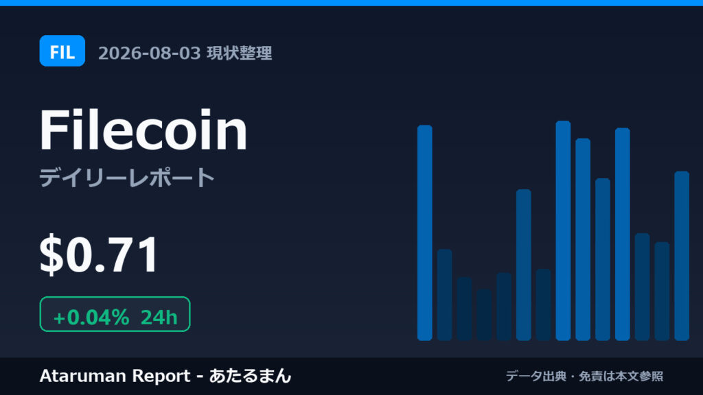 Filecoin 8/3 現状整理
