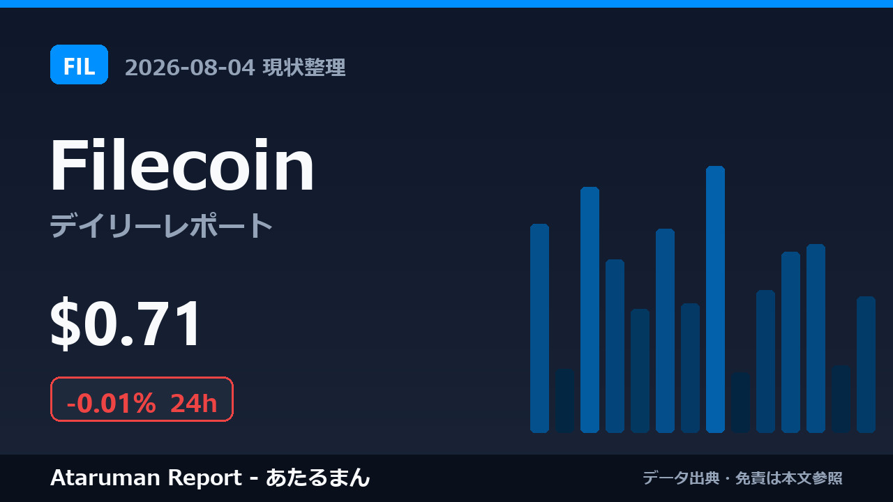 Filecoin 8/4 現状整理