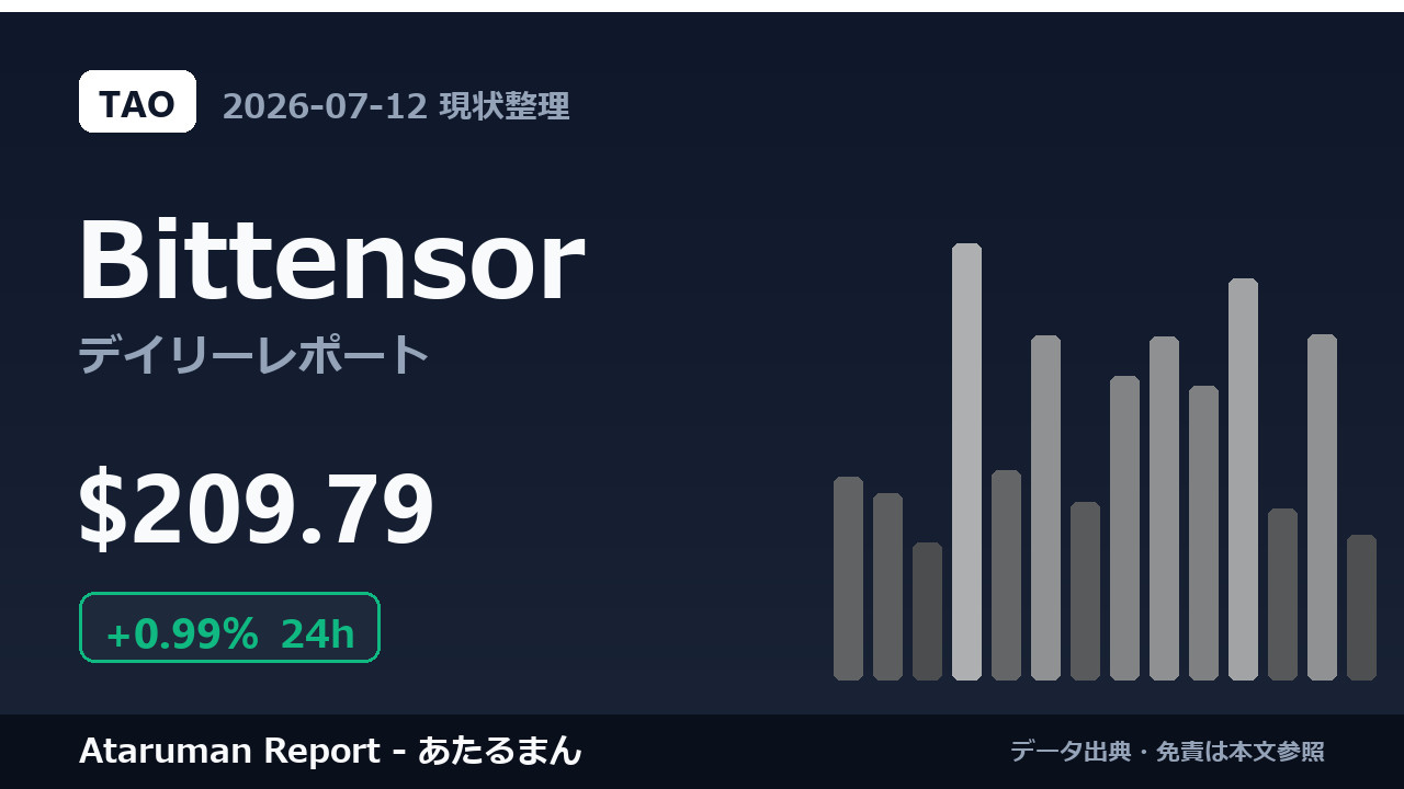 Bittensor 7/12 現状整理