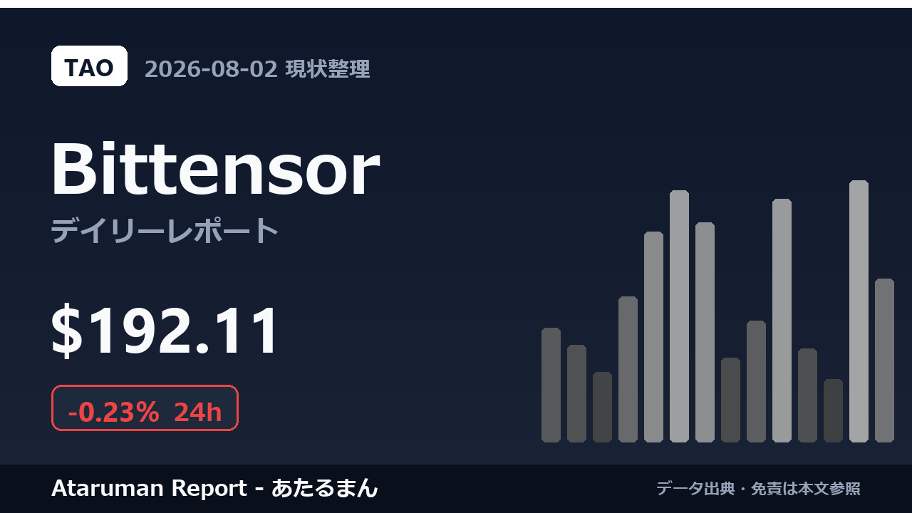 Bittensor 8/2 現状整理