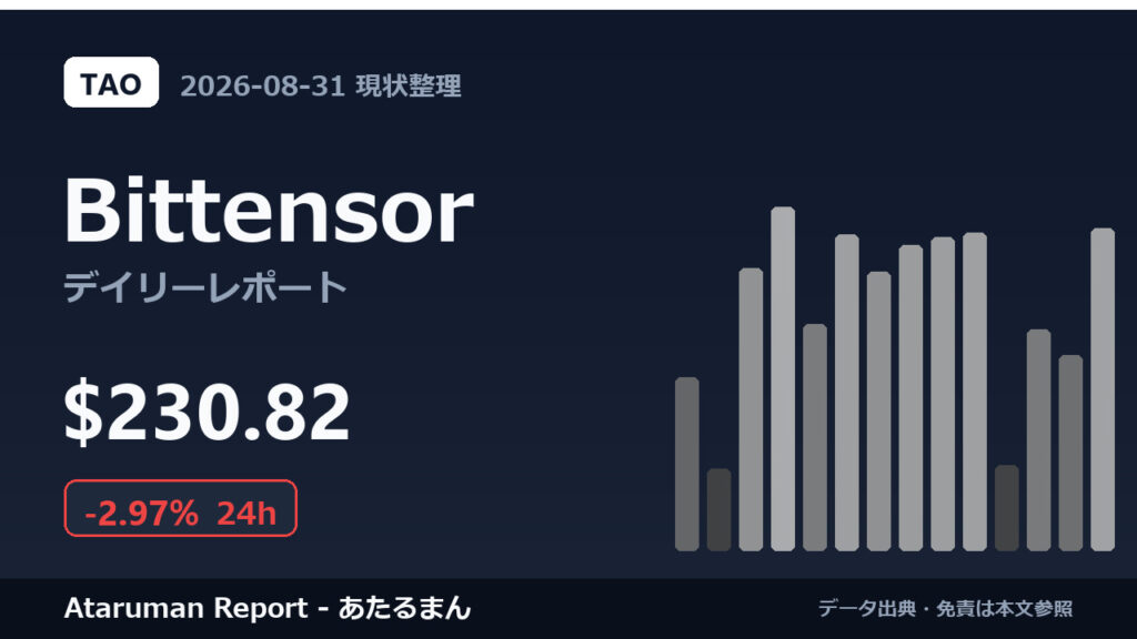 Bittensor 8/31 現状整理